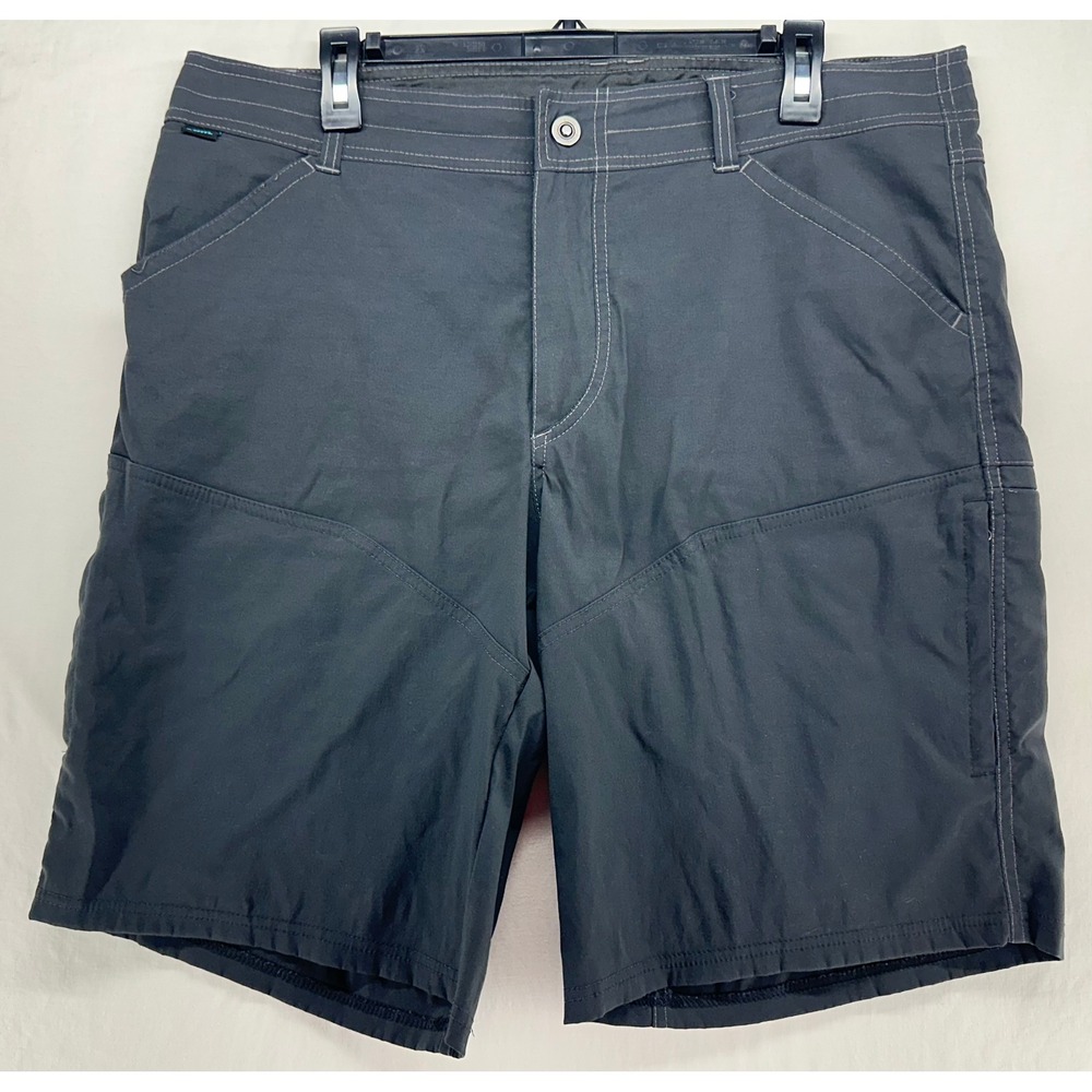Kuhl Renegade Cargo Shorts Mens 36 Charcoal Grey Hiking Outdoor Lightweight
